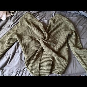 Fall favorite girl sweater olive color
